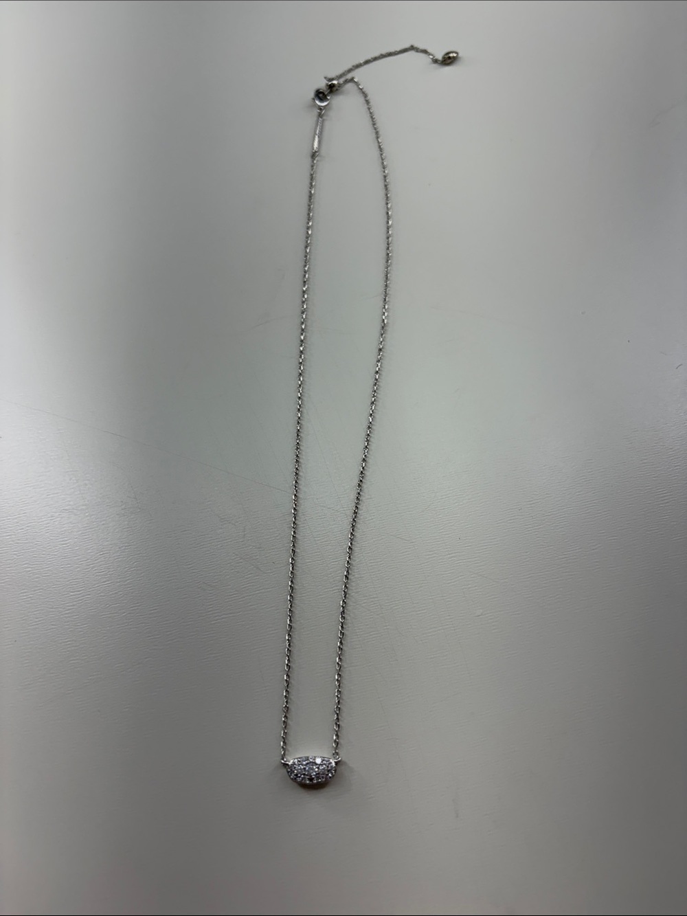 Kendra Scott Silver Sparkling Halo Pendant Necklace
